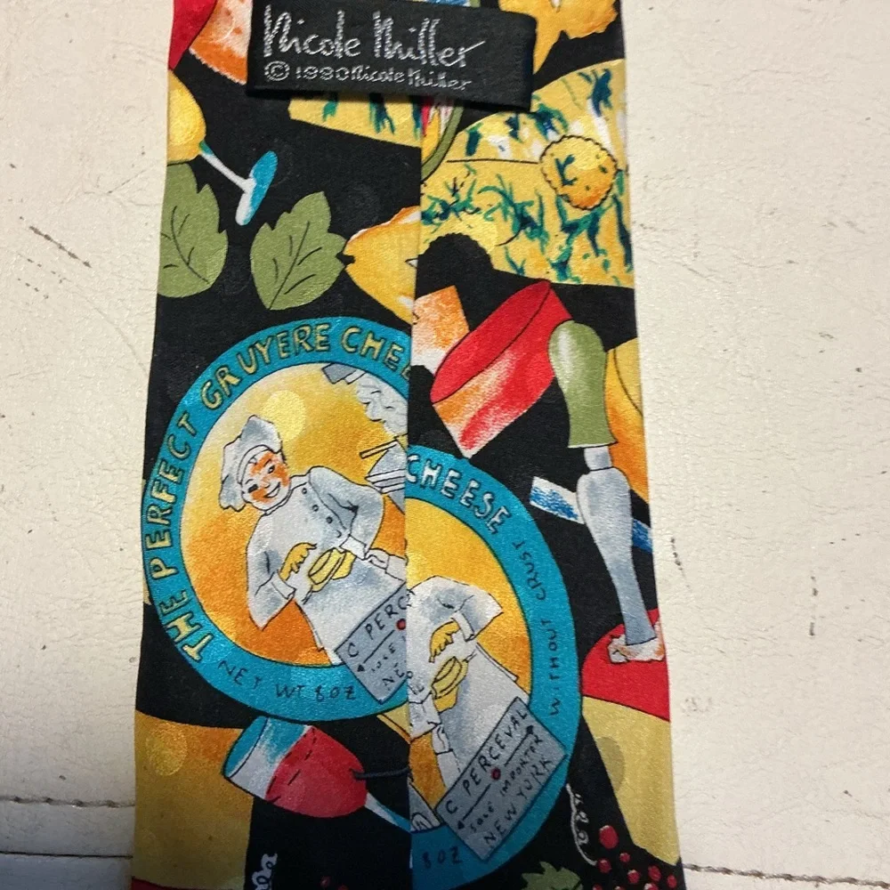 Nicole Miller Kids Tie with Cheese and Mouse Design